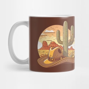 Arizona Desert with Cowboy Hat Mug